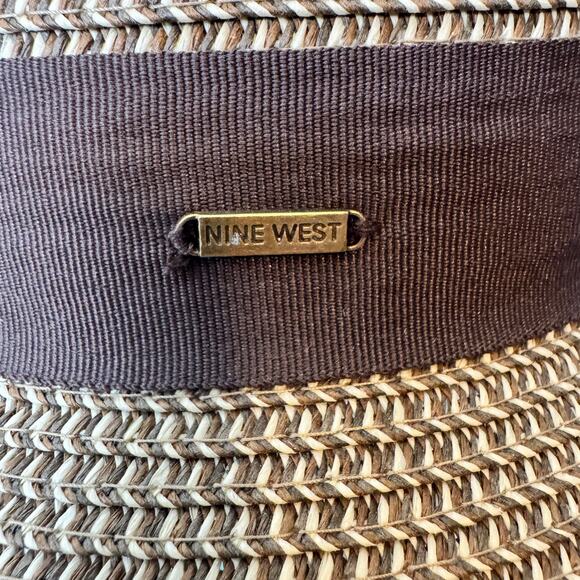 Nine West Straw Bucket Hat With Bow Women’s New Without Tag Brown Tan Preppy - Picture 6 of 12